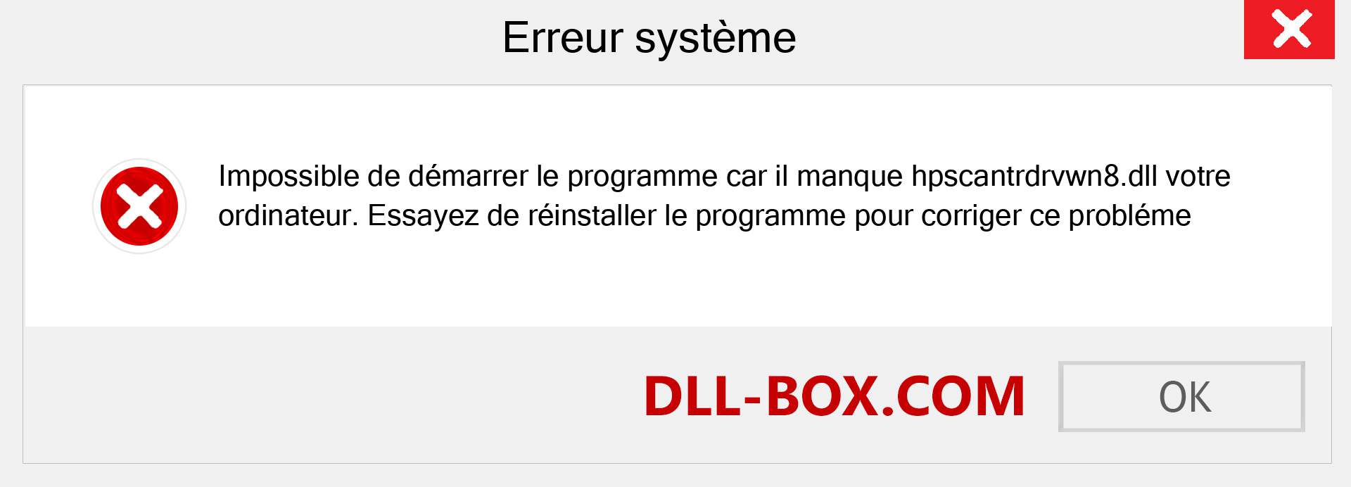 Le fichier hpscantrdrvwn8.dll est manquant ?. Télécharger pour Windows 7, 8, 10 - Correction de l'erreur manquante hpscantrdrvwn8 dll sur Windows, photos, images