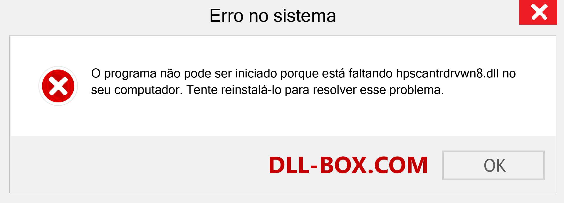 Arquivo hpscantrdrvwn8.dll ausente ?. Download para Windows 7, 8, 10 - Correção de erro ausente hpscantrdrvwn8 dll no Windows, fotos, imagens